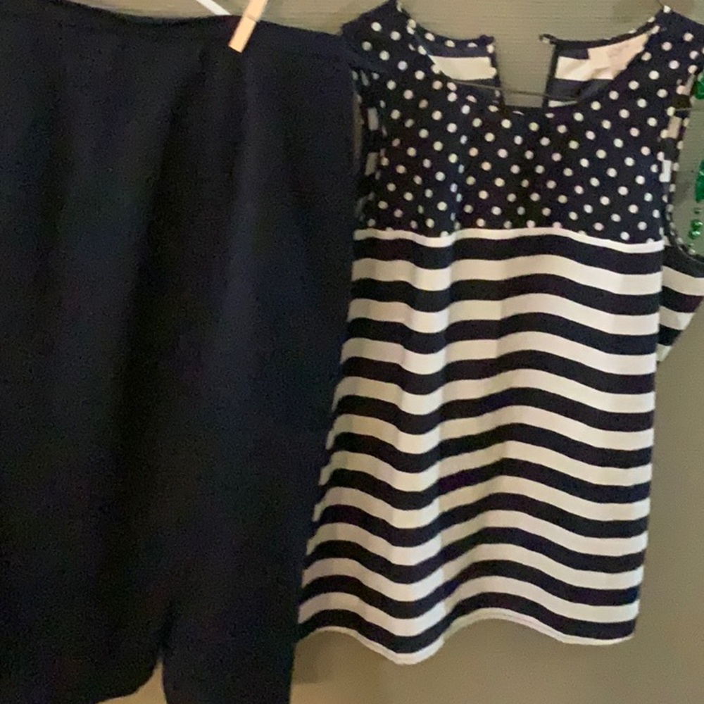 Outfit-2 piece-ann-t-Loft nautical top-SP-skirt-2